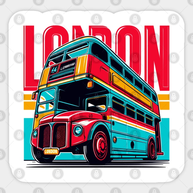 London Bus Sticker by Vehicles-Art